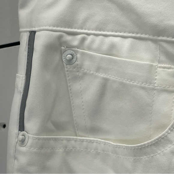 NWT Anthropologie Tretorn Cuffed Straight-Leg Golf Athletic White Pants Size 8 - Picture 7 of 13